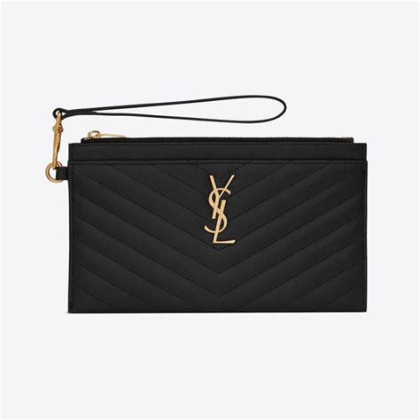 Saint Laurent Uptown Pouch De Poudre Embossed .